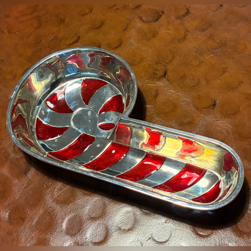 Vintage Silver Plated 8” Candy Cane Dish By Godinger